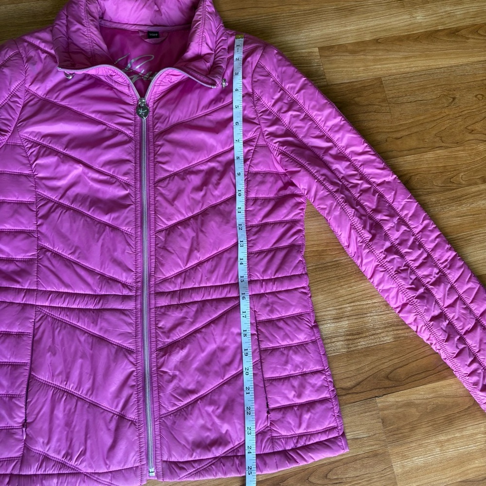 Guess pink quilted puffer jacket Women’s size Small - Picture 13 of 13